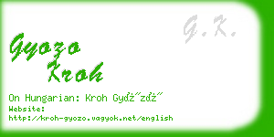 gyozo kroh business card